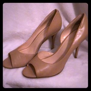 Nude Open Toe Nine West Heels